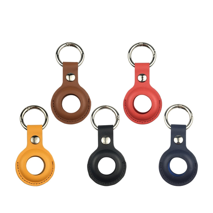 Funda protectora de cuero antiarañazos a prueba de golpes Llavero con lazo para colgar para AirTag