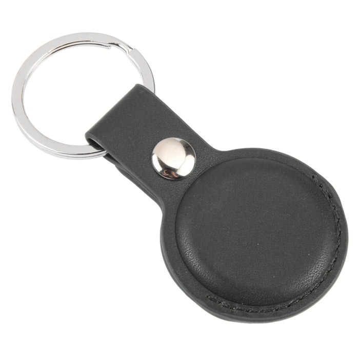 Funda protectora de cuero PU antiarañazos a prueba de golpes llavero con lazo para colgar para AirTag