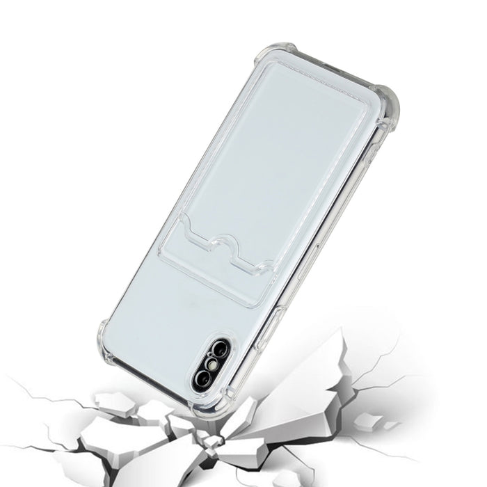Estuche protector trasero de TPU a prueba de caídas con ranura para tarjeta