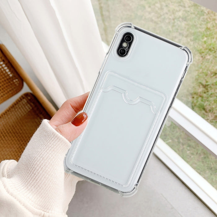 Estuche protector trasero de TPU a prueba de caídas con ranura para tarjeta
