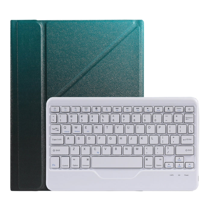 B011 Estuche de cuero con teclado Bluetooth divisible con soporte triangular y ranura para bolígrafo