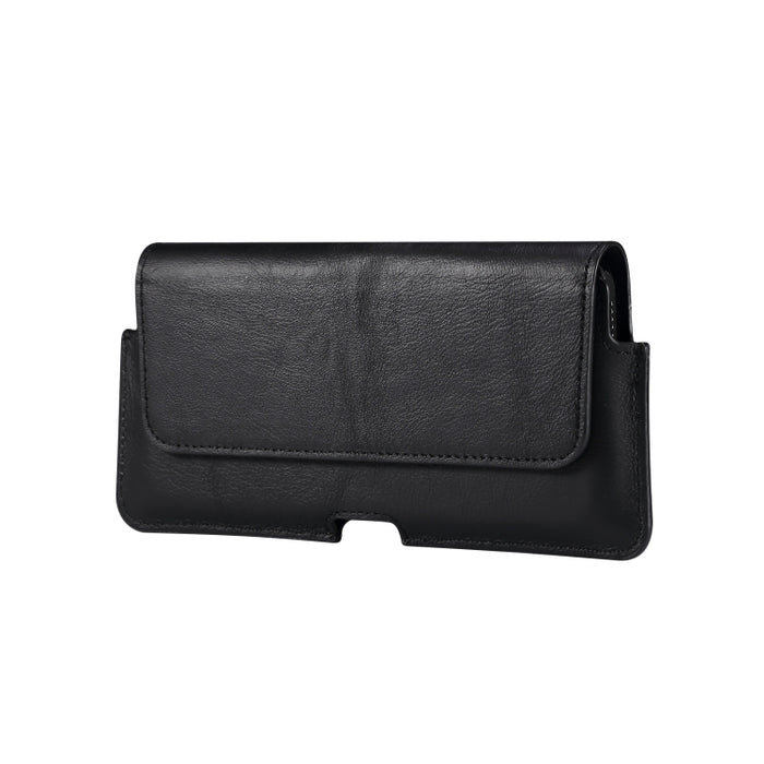 Riñonera Universal de cuero de vaca para teléfono móvil, funda de cuero para teléfonos de 5,5-6,5 pulgadas y menos