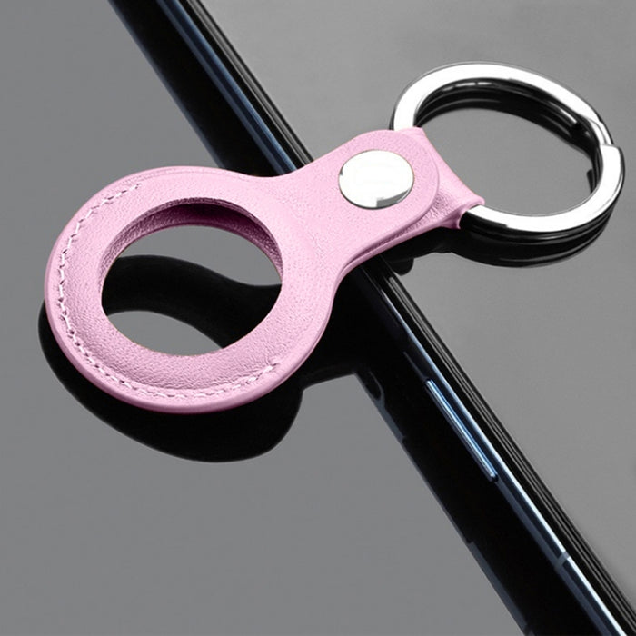 Estuche protector de cuero PU Mutural con llavero para AirTag