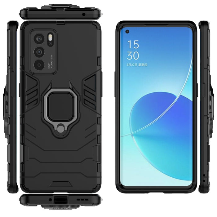 Funda protectora de PC + TPU a prueba de golpes con soporte de anillo magnético, For OPPO Reno6 Pro 5G, For OPPO Reno6 Pro+ 5G, For OPPO Reno6 5G, For Xiaomi Redmi Note 10 Pro 5G, For Honor Play 5T