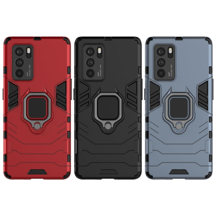 Funda protectora de PC + TPU a prueba de golpes con soporte de anillo magnético, For OPPO Reno6 Pro 5G, For OPPO Reno6 Pro+ 5G, For OPPO Reno6 5G, For Xiaomi Redmi Note 10 Pro 5G, For Honor Play 5T
