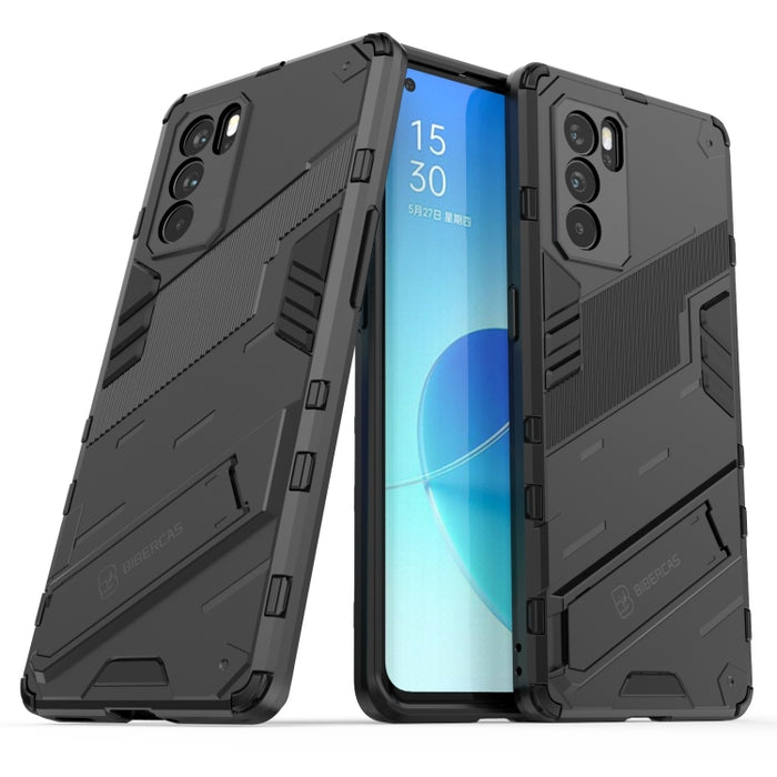 Punk Armor 2 en 1 PC + TPU Estuche a prueba de golpes con soporte invisible, For OPPO Reno6 Pro 5G, For OPPO Reno6 5G, For Xiaomi Redmi Note 10 Pro 5G, For Samsung Galaxy M12