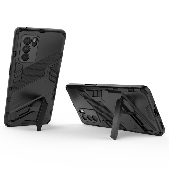Punk Armor 2 en 1 PC + TPU Estuche a prueba de golpes con soporte invisible, For OPPO Reno6 Pro 5G, For OPPO Reno6 5G, For Xiaomi Redmi Note 10 Pro 5G, For Samsung Galaxy M12