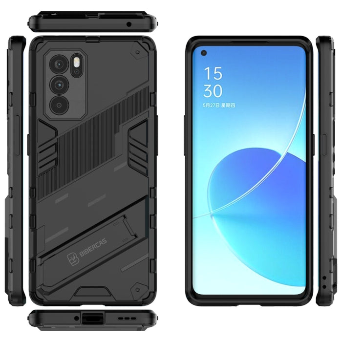 Punk Armor 2 en 1 PC + TPU Estuche a prueba de golpes con soporte invisible, For OPPO Reno6 Pro 5G, For OPPO Reno6 5G, For Xiaomi Redmi Note 10 Pro 5G, For Samsung Galaxy M12