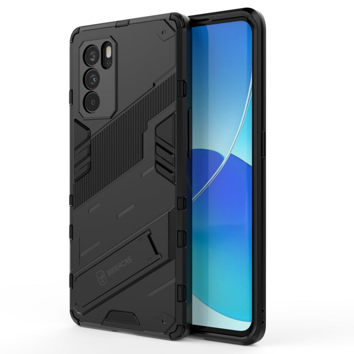 Punk Armor 2 en 1 PC + TPU Estuche a prueba de golpes con soporte invisible, For OPPO Reno6 Pro 5G, For OPPO Reno6 5G, For Xiaomi Redmi Note 10 Pro 5G, For Samsung Galaxy M12
