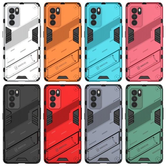 Punk Armor 2 en 1 PC + TPU Estuche a prueba de golpes con soporte invisible, For OPPO Reno6 Pro 5G, For OPPO Reno6 5G, For Xiaomi Redmi Note 10 Pro 5G, For Samsung Galaxy M12