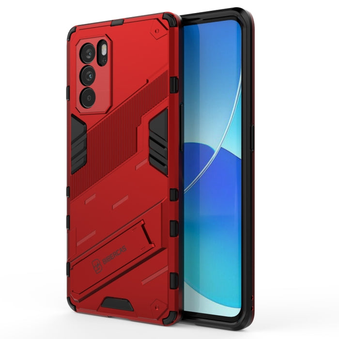 Punk Armor 2 en 1 PC + TPU Estuche a prueba de golpes con soporte invisible, For OPPO Reno6 Pro 5G, For OPPO Reno6 5G, For Xiaomi Redmi Note 10 Pro 5G, For Samsung Galaxy M12