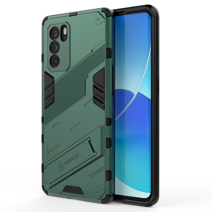Punk Armor 2 en 1 PC + TPU Estuche a prueba de golpes con soporte invisible, For OPPO Reno6 Pro 5G, For OPPO Reno6 5G, For Xiaomi Redmi Note 10 Pro 5G, For Samsung Galaxy M12
