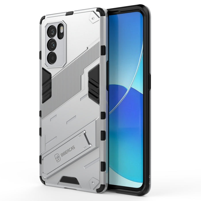 Punk Armor 2 en 1 PC + TPU Estuche a prueba de golpes con soporte invisible, For OPPO Reno6 Pro 5G, For OPPO Reno6 5G, For Xiaomi Redmi Note 10 Pro 5G, For Samsung Galaxy M12