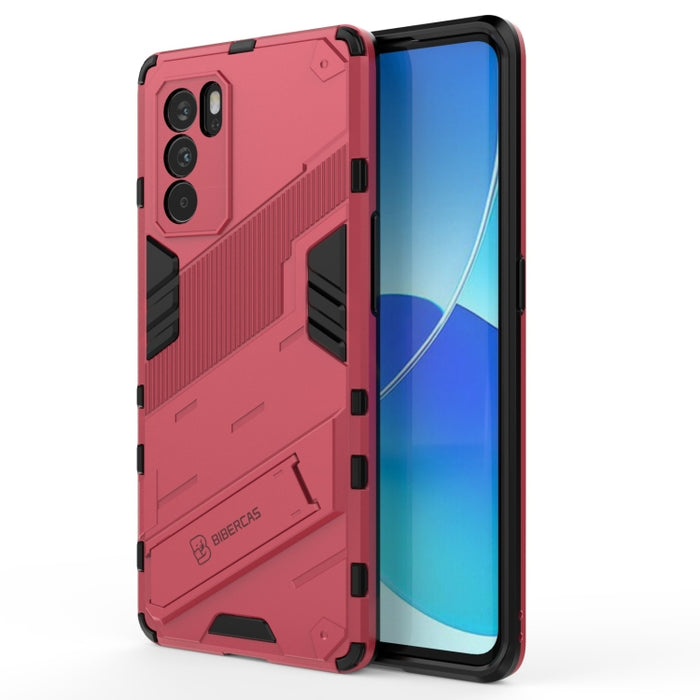Punk Armor 2 en 1 PC + TPU Estuche a prueba de golpes con soporte invisible, For OPPO Reno6 Pro 5G, For OPPO Reno6 5G, For Xiaomi Redmi Note 10 Pro 5G, For Samsung Galaxy M12