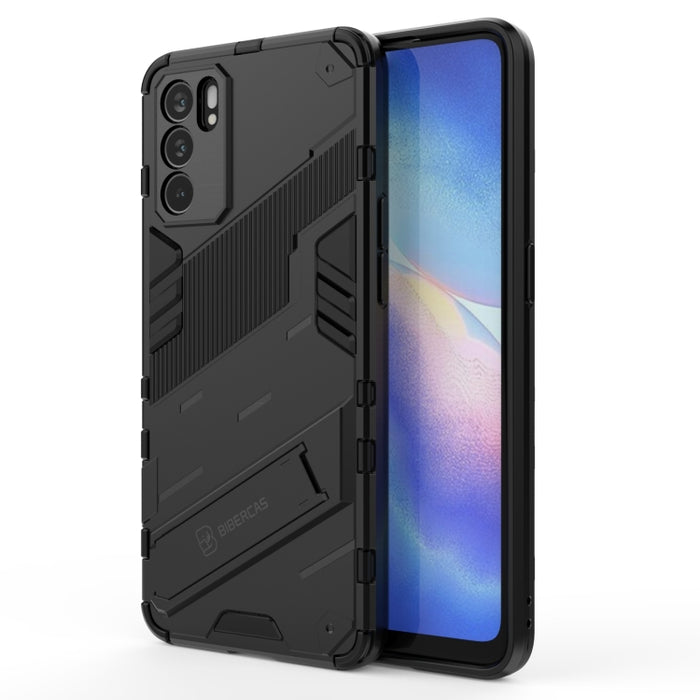 Punk Armor 2 en 1 PC + TPU Estuche a prueba de golpes con soporte invisible, For OPPO Reno6 Pro 5G, For OPPO Reno6 5G, For Xiaomi Redmi Note 10 Pro 5G, For Samsung Galaxy M12