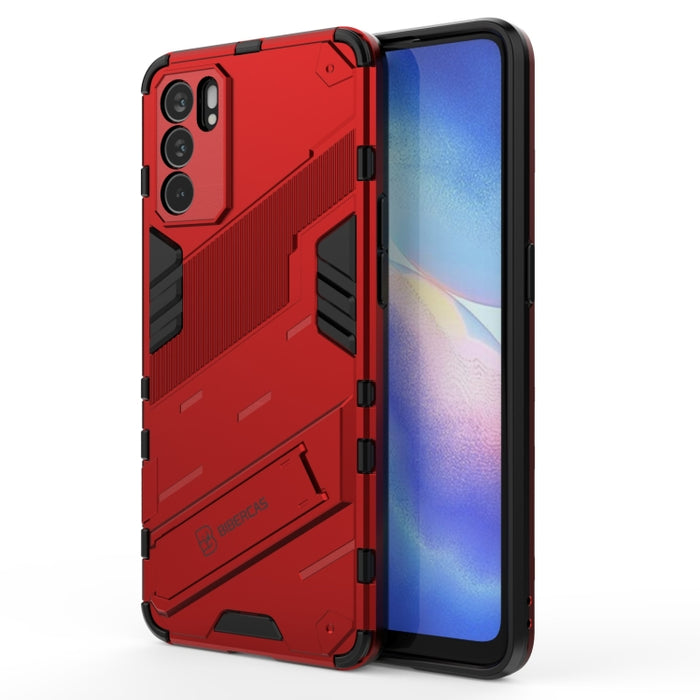 Punk Armor 2 en 1 PC + TPU Estuche a prueba de golpes con soporte invisible, For OPPO Reno6 Pro 5G, For OPPO Reno6 5G, For Xiaomi Redmi Note 10 Pro 5G, For Samsung Galaxy M12