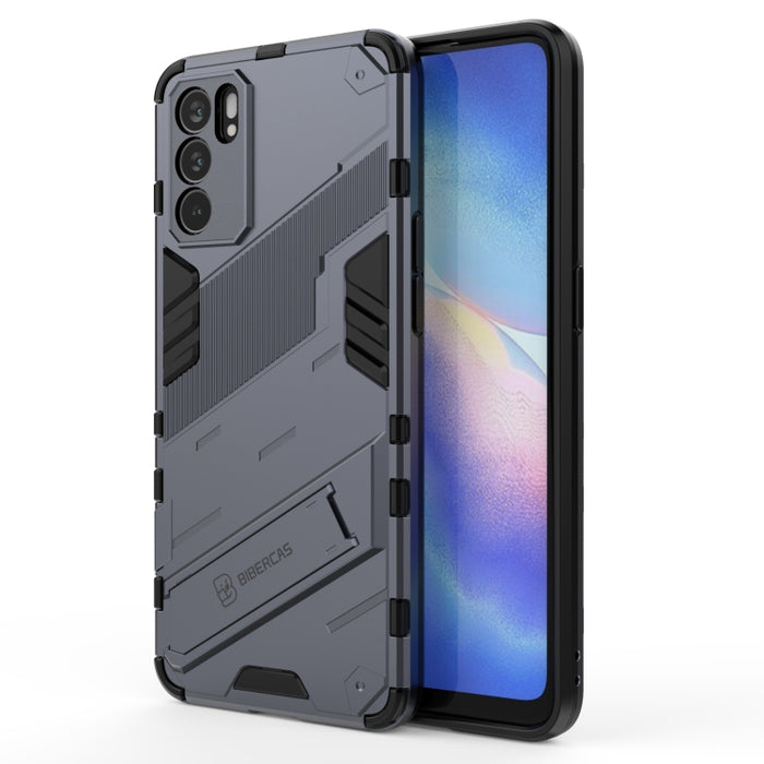 Punk Armor 2 en 1 PC + TPU Estuche a prueba de golpes con soporte invisible, For OPPO Reno6 Pro 5G, For OPPO Reno6 5G, For Xiaomi Redmi Note 10 Pro 5G, For Samsung Galaxy M12