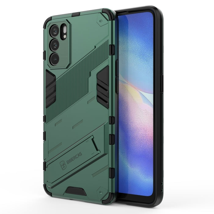 Punk Armor 2 en 1 PC + TPU Estuche a prueba de golpes con soporte invisible, For OPPO Reno6 Pro 5G, For OPPO Reno6 5G, For Xiaomi Redmi Note 10 Pro 5G, For Samsung Galaxy M12