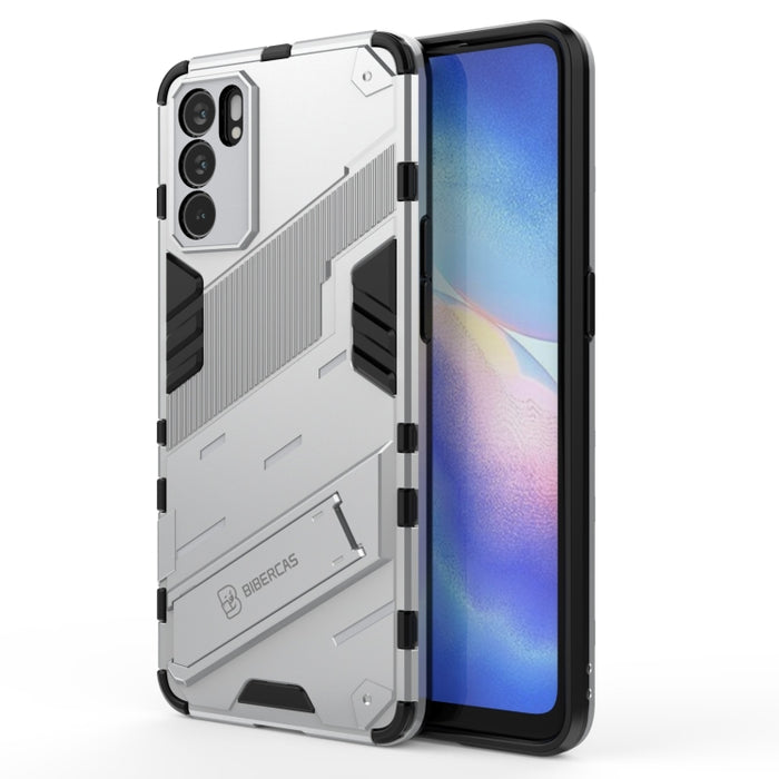 Punk Armor 2 en 1 PC + TPU Estuche a prueba de golpes con soporte invisible, For OPPO Reno6 Pro 5G, For OPPO Reno6 5G, For Xiaomi Redmi Note 10 Pro 5G, For Samsung Galaxy M12