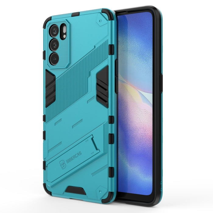 Punk Armor 2 en 1 PC + TPU Estuche a prueba de golpes con soporte invisible, For OPPO Reno6 Pro 5G, For OPPO Reno6 5G, For Xiaomi Redmi Note 10 Pro 5G, For Samsung Galaxy M12
