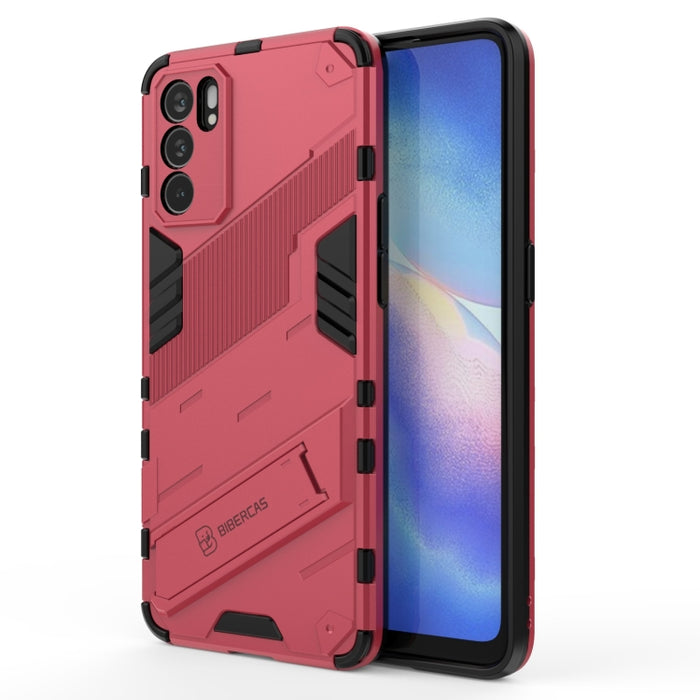 Punk Armor 2 en 1 PC + TPU Estuche a prueba de golpes con soporte invisible, For OPPO Reno6 Pro 5G, For OPPO Reno6 5G, For Xiaomi Redmi Note 10 Pro 5G, For Samsung Galaxy M12
