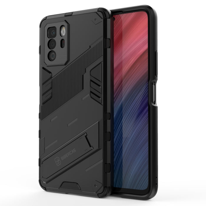 Punk Armor 2 en 1 PC + TPU Estuche a prueba de golpes con soporte invisible, For OPPO Reno6 Pro 5G, For OPPO Reno6 5G, For Xiaomi Redmi Note 10 Pro 5G, For Samsung Galaxy M12