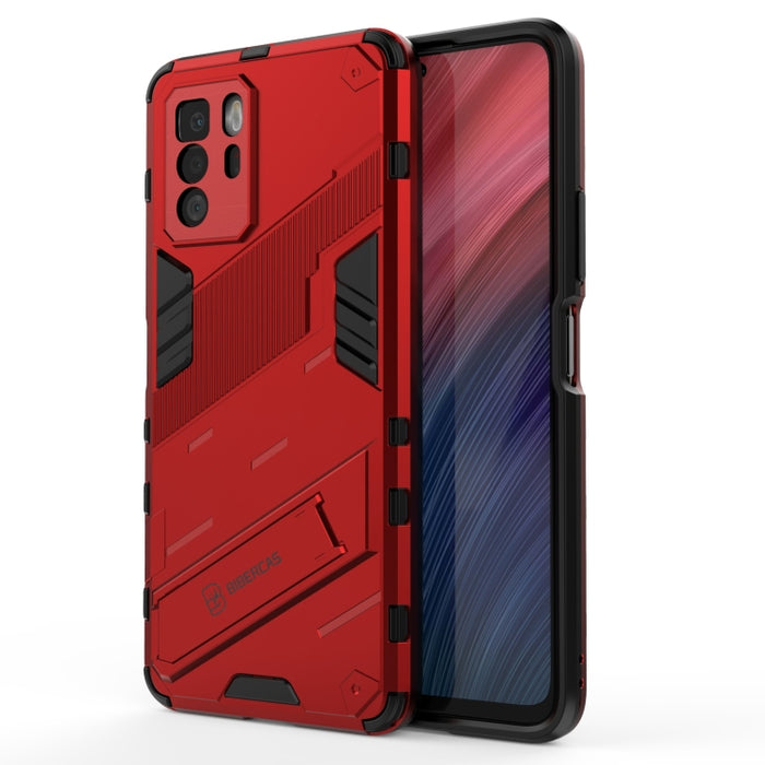 Punk Armor 2 en 1 PC + TPU Estuche a prueba de golpes con soporte invisible, For OPPO Reno6 Pro 5G, For OPPO Reno6 5G, For Xiaomi Redmi Note 10 Pro 5G, For Samsung Galaxy M12