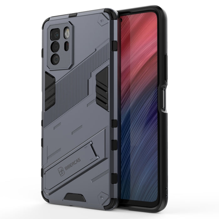 Punk Armor 2 en 1 PC + TPU Estuche a prueba de golpes con soporte invisible, For OPPO Reno6 Pro 5G, For OPPO Reno6 5G, For Xiaomi Redmi Note 10 Pro 5G, For Samsung Galaxy M12