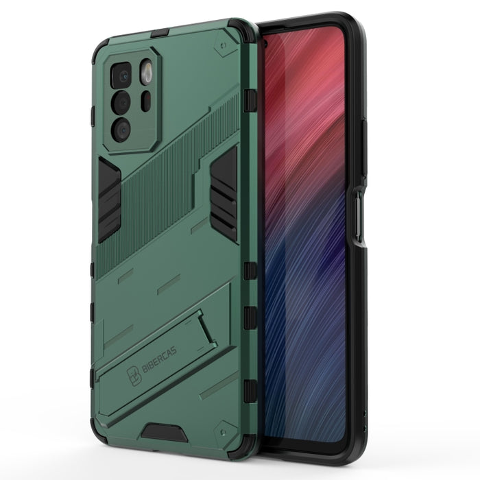 Punk Armor 2 en 1 PC + TPU Estuche a prueba de golpes con soporte invisible, For OPPO Reno6 Pro 5G, For OPPO Reno6 5G, For Xiaomi Redmi Note 10 Pro 5G, For Samsung Galaxy M12