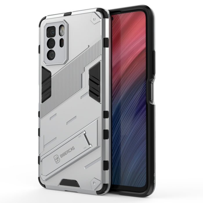 Punk Armor 2 en 1 PC + TPU Estuche a prueba de golpes con soporte invisible, For OPPO Reno6 Pro 5G, For OPPO Reno6 5G, For Xiaomi Redmi Note 10 Pro 5G, For Samsung Galaxy M12