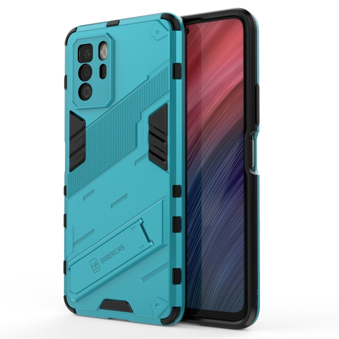 Punk Armor 2 en 1 PC + TPU Estuche a prueba de golpes con soporte invisible, For OPPO Reno6 Pro 5G, For OPPO Reno6 5G, For Xiaomi Redmi Note 10 Pro 5G, For Samsung Galaxy M12