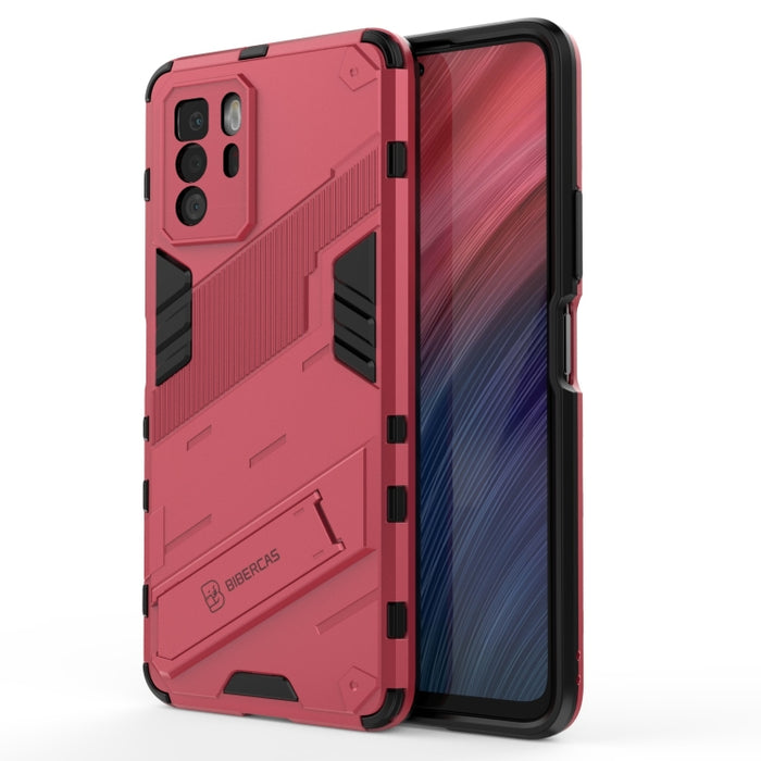 Punk Armor 2 en 1 PC + TPU Estuche a prueba de golpes con soporte invisible, For OPPO Reno6 Pro 5G, For OPPO Reno6 5G, For Xiaomi Redmi Note 10 Pro 5G, For Samsung Galaxy M12