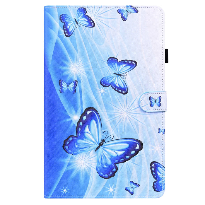 Estuche de cuero con tapa horizontal con patrón animal con soporte y ranuras para tarjetas y marco de fotos y función de reposo / activación