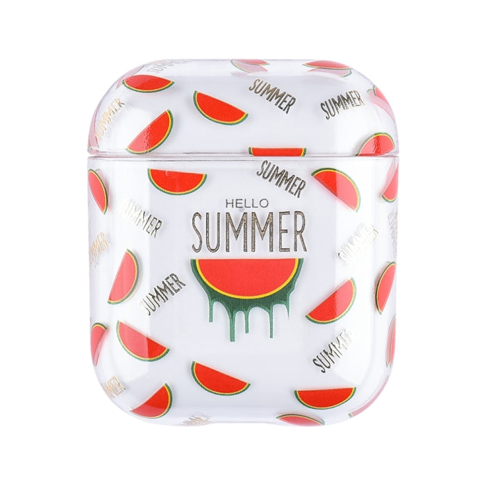 Estuche protector rígido para auriculares PC con patrón de frutas bronceadoras, For AirPods 1 / 2, For AirPods Pro