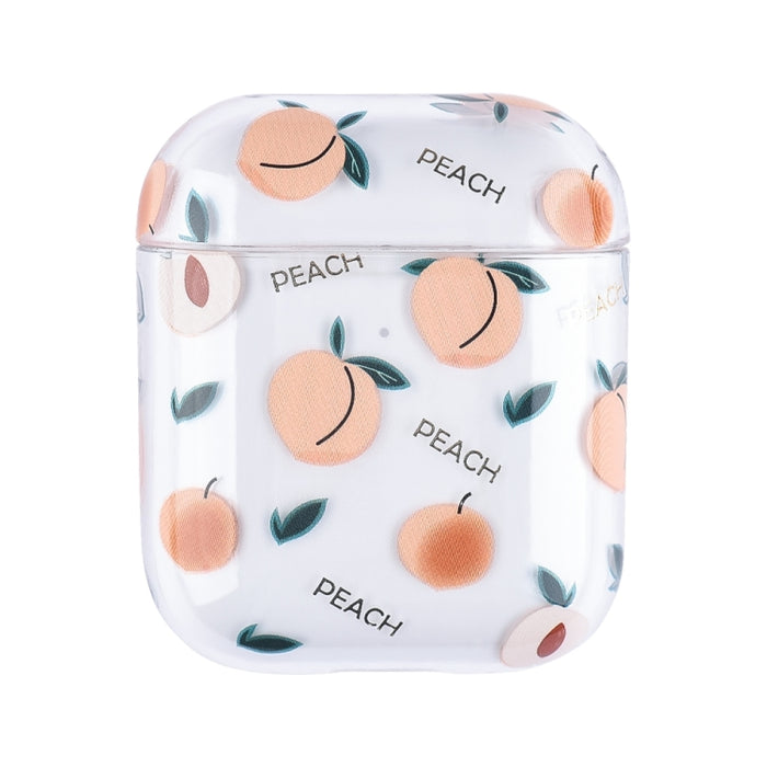 Estuche protector rígido para auriculares PC con patrón de frutas bronceadoras, For AirPods 1 / 2, For AirPods Pro