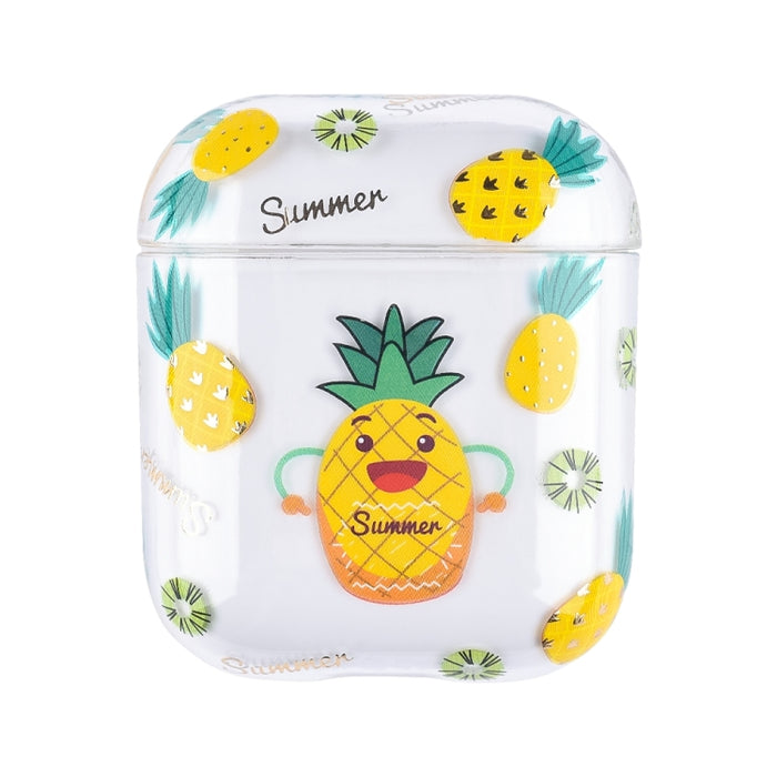 Estuche protector rígido para auriculares PC con patrón de frutas bronceadoras, For AirPods 1 / 2, For AirPods Pro