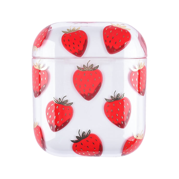 Estuche protector rígido para auriculares PC con patrón de frutas bronceadoras, For AirPods 1 / 2, For AirPods Pro