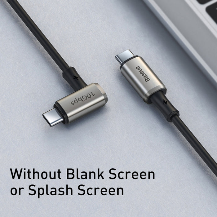Baseus CATPN-01 100W 5A PD3.1 Gen2 USB-C / Type-C a USB-C / Type-C HD Misma pantalla Coaxial Hammer Cable, Longitud del cable: 1,5 m