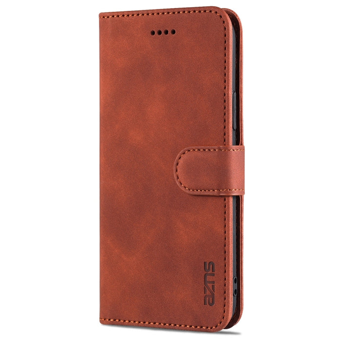 AZNS Skin Feel Calf Texture Funda de cuero con tapa horizontal con ranuras para tarjetas y soporte y billetera, For iPhone 11 Pro, For iPhone 11, For iPhone 11 Pro Max, For iPhone XS / X, For iPhone XS Max, For iPhone XR
