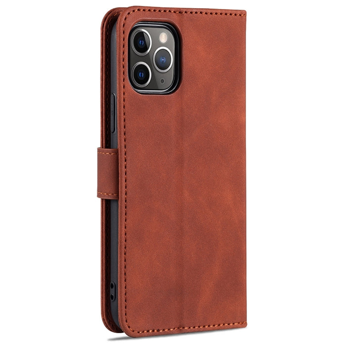 AZNS Skin Feel Calf Texture Funda de cuero con tapa horizontal con ranuras para tarjetas y soporte y billetera, For iPhone 11 Pro, For iPhone 11, For iPhone 11 Pro Max, For iPhone XS / X, For iPhone XS Max, For iPhone XR