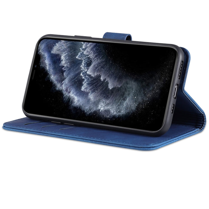 AZNS Skin Feel Calf Texture Funda de cuero con tapa horizontal con ranuras para tarjetas y soporte y billetera, For iPhone 11 Pro, For iPhone 11, For iPhone 11 Pro Max, For iPhone XS / X, For iPhone XS Max, For iPhone XR