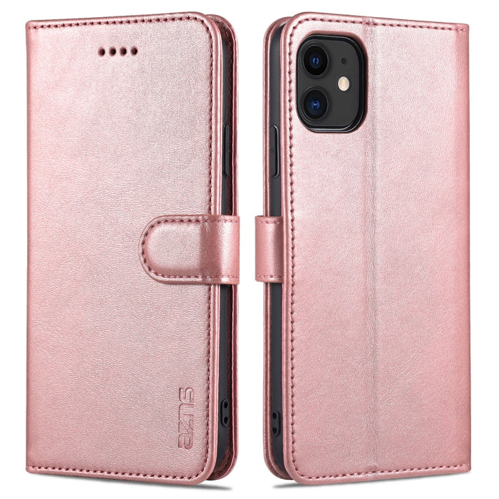AZNS Skin Feel Calf Texture Funda de cuero con tapa horizontal con ranuras para tarjetas y soporte y billetera, For iPhone 11 Pro, For iPhone 11, For iPhone 11 Pro Max, For iPhone XS / X, For iPhone XS Max, For iPhone XR
