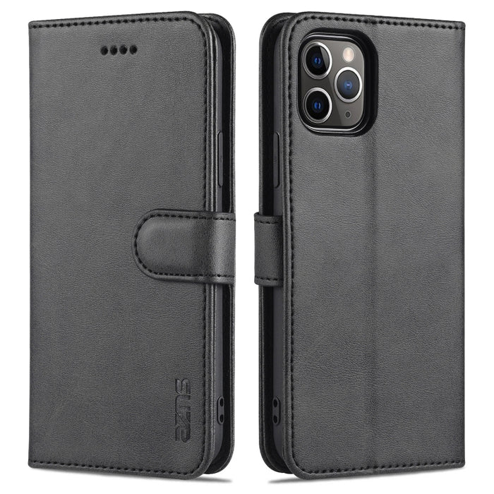 AZNS Skin Feel Calf Texture Funda de cuero con tapa horizontal con ranuras para tarjetas y soporte y billetera, For iPhone 11 Pro, For iPhone 11, For iPhone 11 Pro Max, For iPhone XS / X, For iPhone XS Max, For iPhone XR