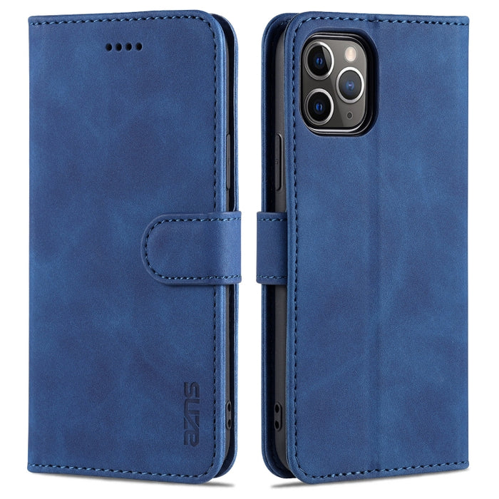 AZNS Skin Feel Calf Texture Funda de cuero con tapa horizontal con ranuras para tarjetas y soporte y billetera, For iPhone 11 Pro, For iPhone 11, For iPhone 11 Pro Max, For iPhone XS / X, For iPhone XS Max, For iPhone XR