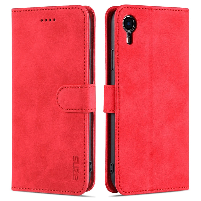 AZNS Skin Feel Calf Texture Funda de cuero con tapa horizontal con ranuras para tarjetas y soporte y billetera, For iPhone 11 Pro, For iPhone 11, For iPhone 11 Pro Max, For iPhone XS / X, For iPhone XS Max, For iPhone XR