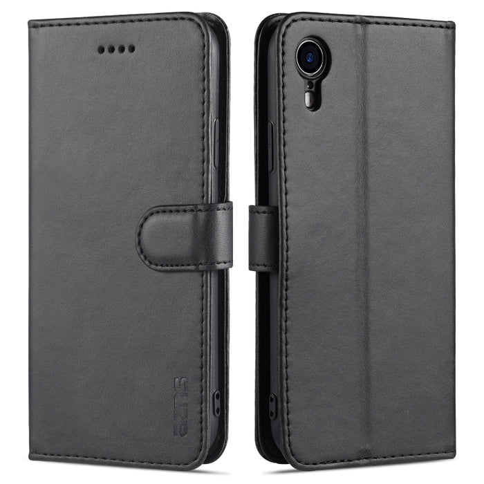 AZNS Skin Feel Calf Texture Funda de cuero con tapa horizontal con ranuras para tarjetas y soporte y billetera, For iPhone 11 Pro, For iPhone 11, For iPhone 11 Pro Max, For iPhone XS / X, For iPhone XS Max, For iPhone XR