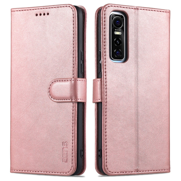 AZNS Skin Feel Calf Texture Funda de cuero con tapa horizontal con ranuras para tarjetas y soporte y billetera, For Xiaomi Mi 11, For vivo Y73s / S7e, For OPPO A15 / A35 4G