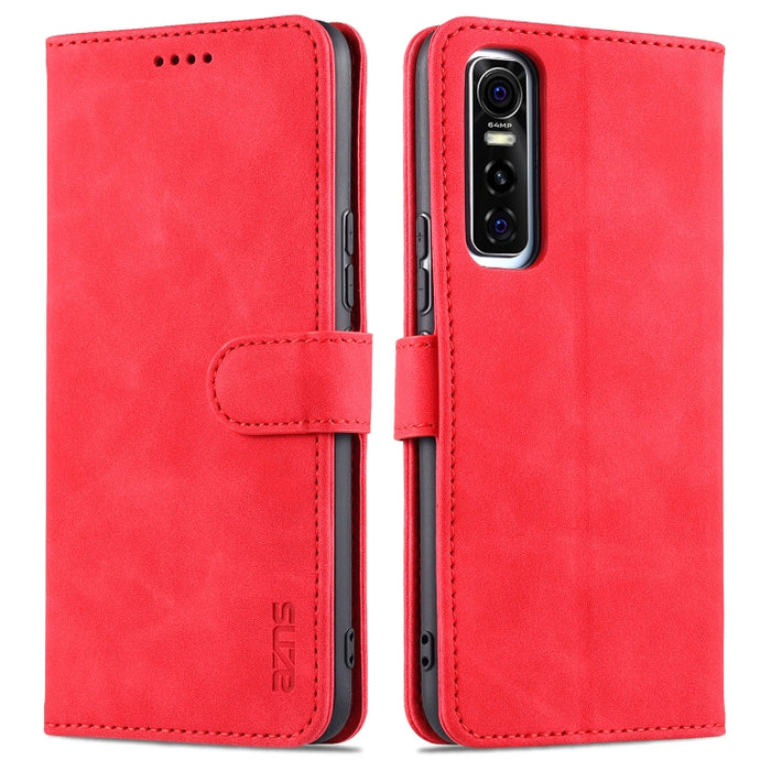 AZNS Skin Feel Calf Texture Funda de cuero con tapa horizontal con ranuras para tarjetas y soporte y billetera, For Xiaomi Mi 11, For vivo Y73s / S7e, For OPPO A15 / A35 4G