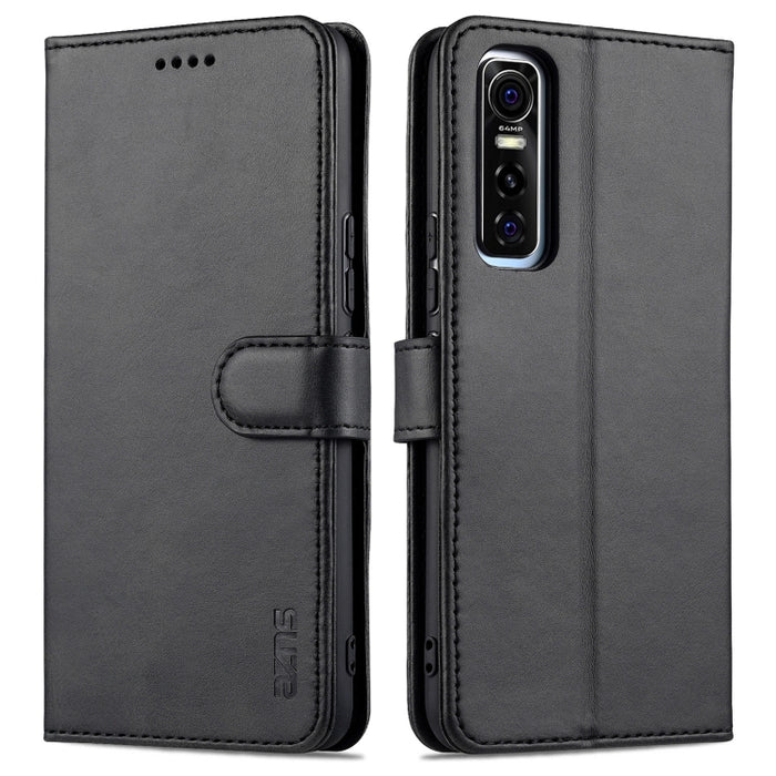 AZNS Skin Feel Calf Texture Funda de cuero con tapa horizontal con ranuras para tarjetas y soporte y billetera, For Xiaomi Mi 11, For vivo Y73s / S7e, For OPPO A15 / A35 4G