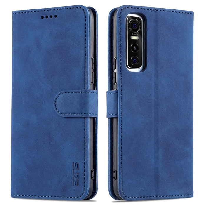 AZNS Skin Feel Calf Texture Funda de cuero con tapa horizontal con ranuras para tarjetas y soporte y billetera, For Xiaomi Mi 11, For vivo Y73s / S7e, For OPPO A15 / A35 4G